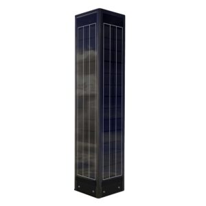 PowerStack Solar Power Pole, 1m, 1 x Small Panel per side, 2 x Lithium Batteries
