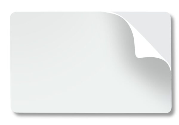 Fargo PVC Adhesive Card, 10mm, CR-79 Size, Heavy Backing - Pack of 100