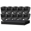 Dahua 8 MP + 16 Channels Kit: 10 x WizSense Fixed Starlight Turret Cameras, AI NVR - Black